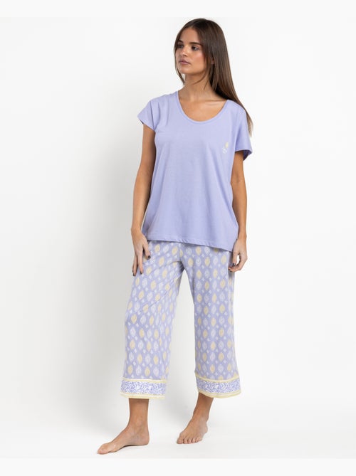 ADMAS Pijama Manga Caída Lavand Butter para Mujer - Kiabi