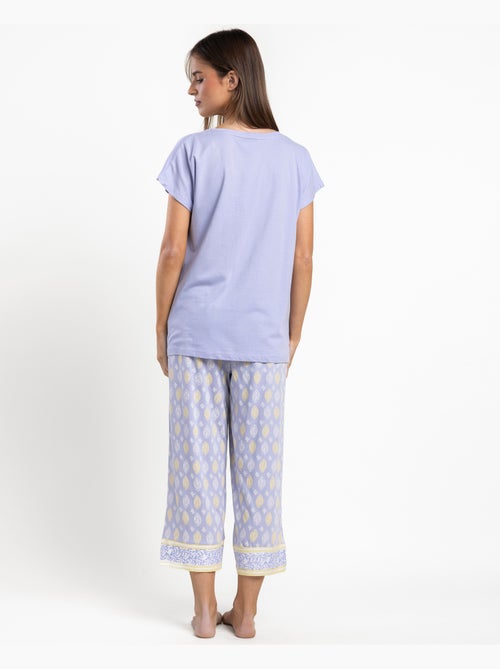 ADMAS Pijama Manga Caída Lavand Butter para Mujer - Kiabi