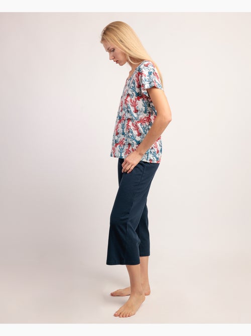 ADMAS Pijama Manga Caída Vitamin Sea para Mujer - Kiabi
