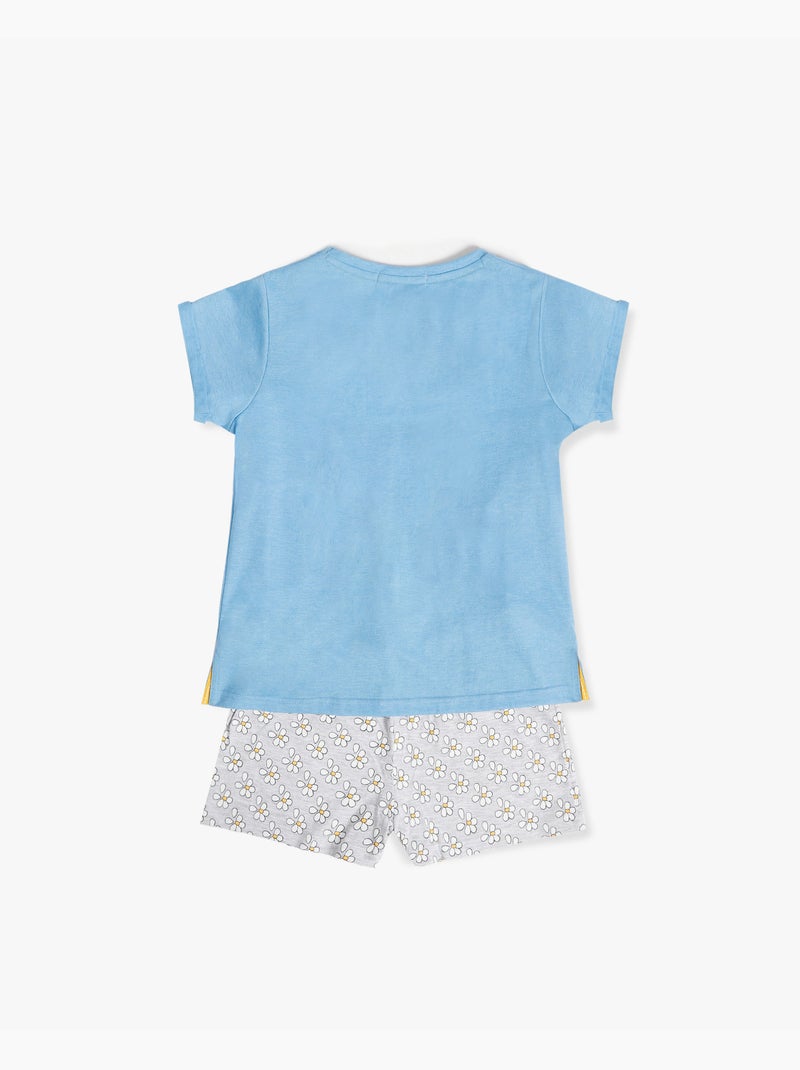 ADMAS Pijama Manga Corta Be Yourself para Niña Azul - Kiabi