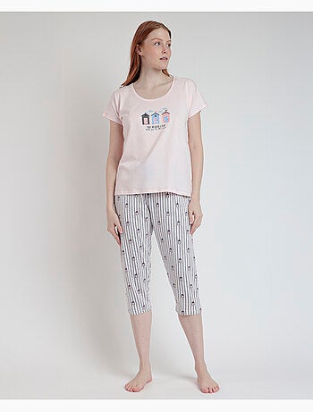 ADMAS Pijama Manga Corta Beach Life para Mujer