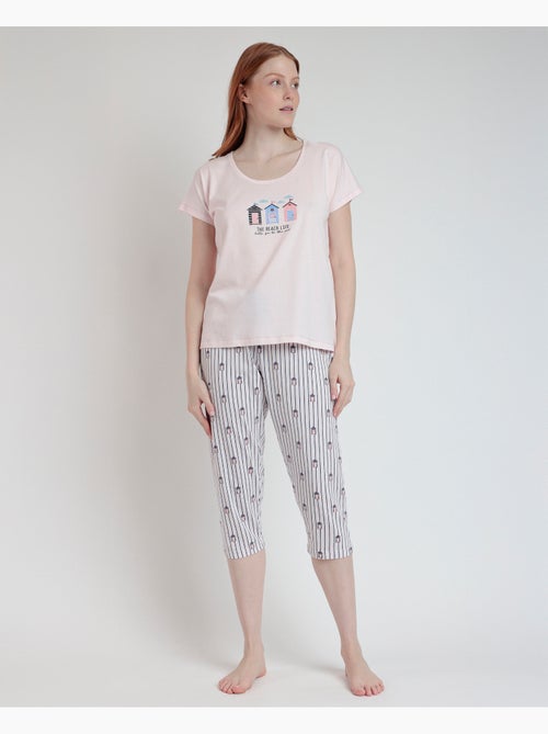 ADMAS Pijama Manga Corta Beach Life para Mujer - Kiabi ADMAS Pijama Manga Corta Beach Life para Mujer - Kiabi