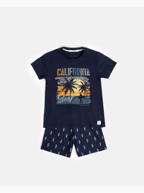 ADMAS Pijama Manga Corta California para Niño - Kiabi ADMAS Pijama Manga Corta California para Niño - Kiabi
