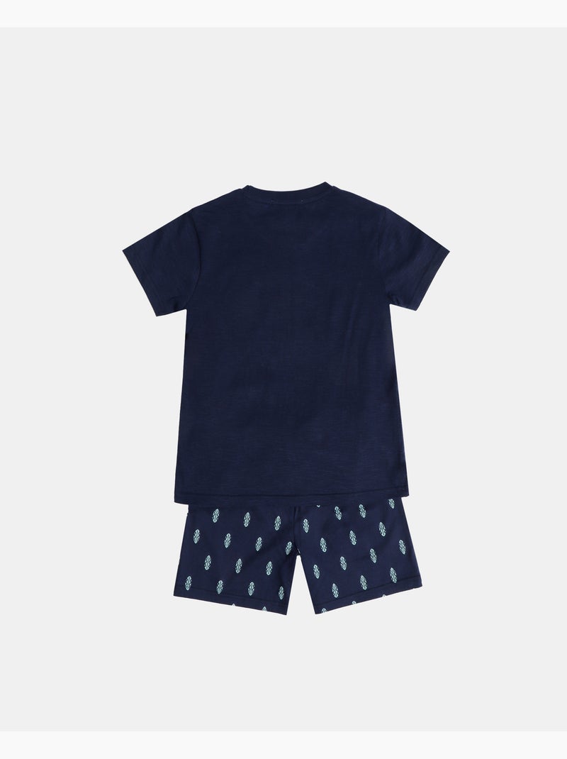 ADMAS Pijama Manga Corta California para Niño Azul marino - Kiabi