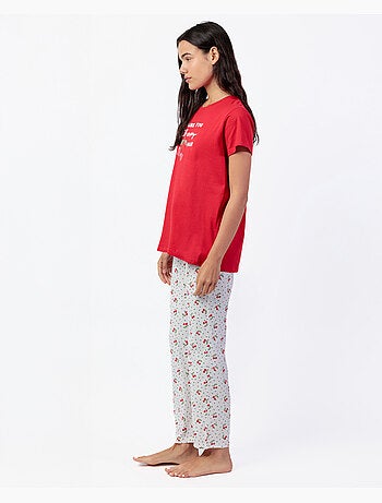 ADMAS Pijama Manga Corta Cherries para Mujer
