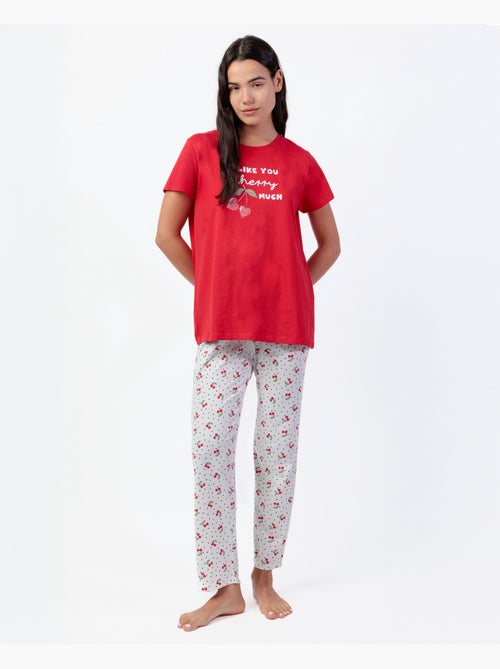 ADMAS Pijama Manga Corta Cherries para Mujer - Kiabi