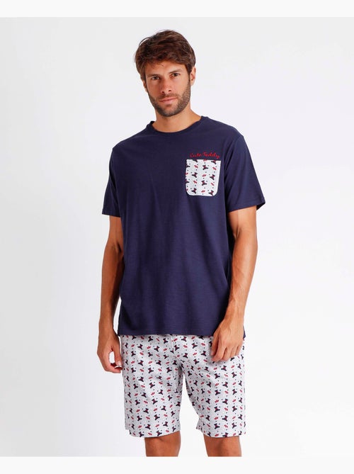 ADMAS Pijama Manga Corta Cute Teddy para Hombre - Kiabi ADMAS Pijama Manga Corta Cute Teddy para Hombre - Kiabi