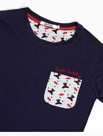 ADMAS Pijama Manga Corta Cute Teddy para Niño