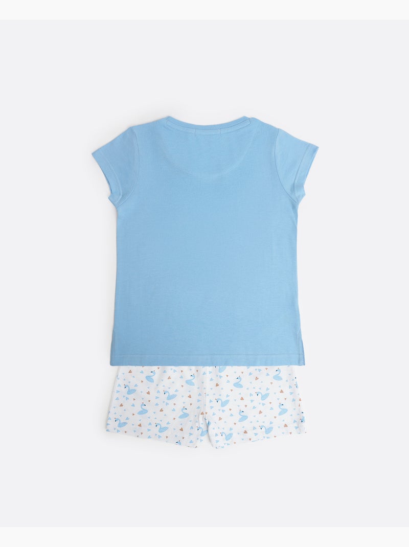 ADMAS Pijama Manga Corta Dancing With Swans para Niña Azul - Kiabi