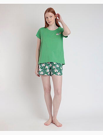 ADMAS Pijama Manga Corta Flowers In The Sun para Mujer