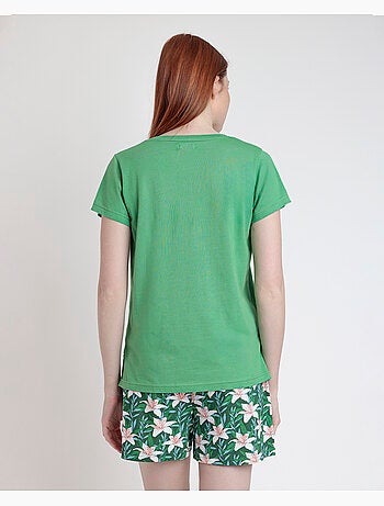 ADMAS Pijama Manga Corta Flowers In The Sun para Mujer