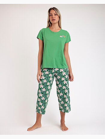 ADMAS Pijama Manga Corta Flowers In The Sun para Mujer