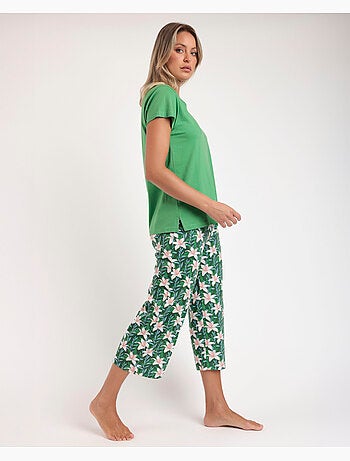 ADMAS Pijama Manga Corta Flowers In The Sun para Mujer