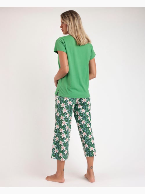 ADMAS Pijama Manga Corta Flowers In The Sun para Mujer - Kiabi ADMAS Pijama Manga Corta Flowers In The Sun para Mujer - Kiabi
