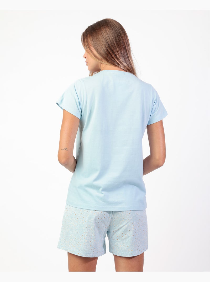 ADMAS Pijama Manga Corta Grow Wild para Mujer Azul - Kiabi