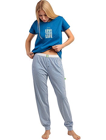 ADMAS Pijama Manga Corta Love Your Life para Mujer