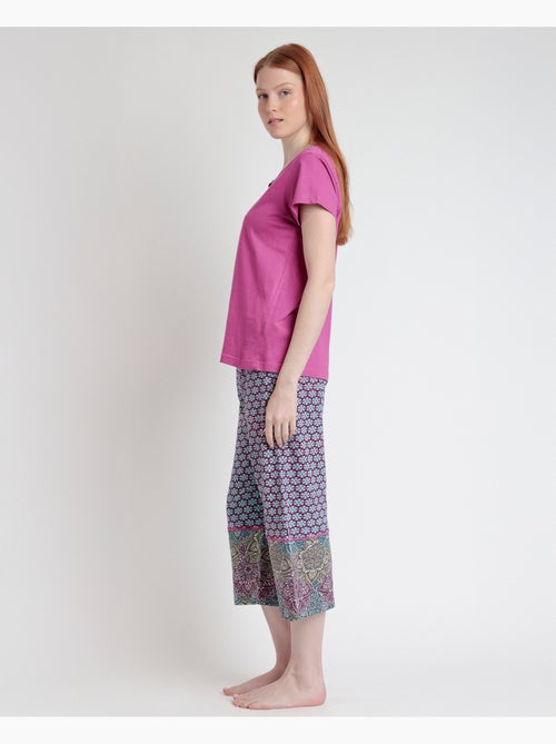 ADMAS Pijama Manga Corta Mandala Flower para Mujer - Kiabi ADMAS Pijama Manga Corta Mandala Flower para Mujer - Kiabi
