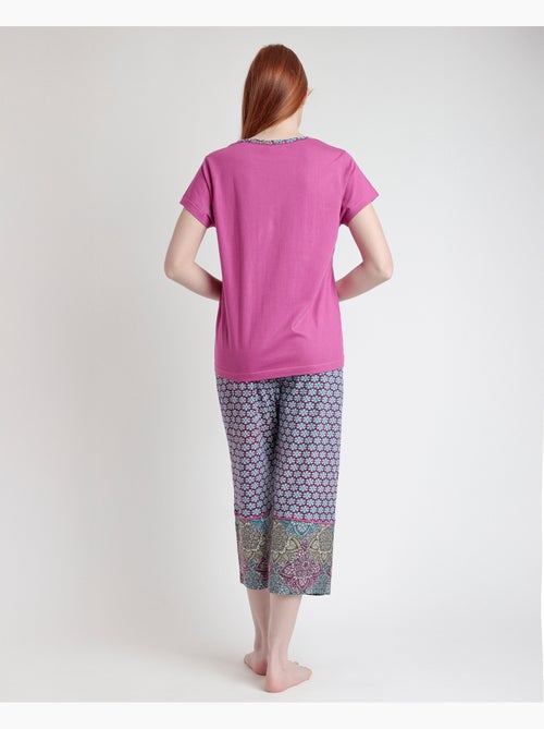 ADMAS Pijama Manga Corta Mandala Flower para Mujer - Kiabi ADMAS Pijama Manga Corta Mandala Flower para Mujer - Kiabi