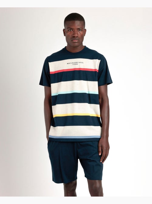 ADMAS Pijama Manga Corta Matchless Soul para Hombre - Kiabi ADMAS Pijama Manga Corta Matchless Soul para Hombre - Kiabi