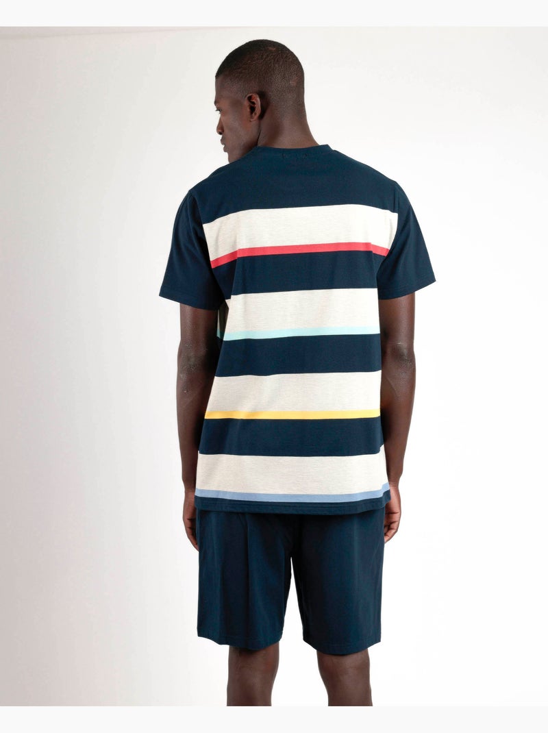 ADMAS Pijama Manga Corta Matchless Soul para Hombre Azul marino - Kiabi