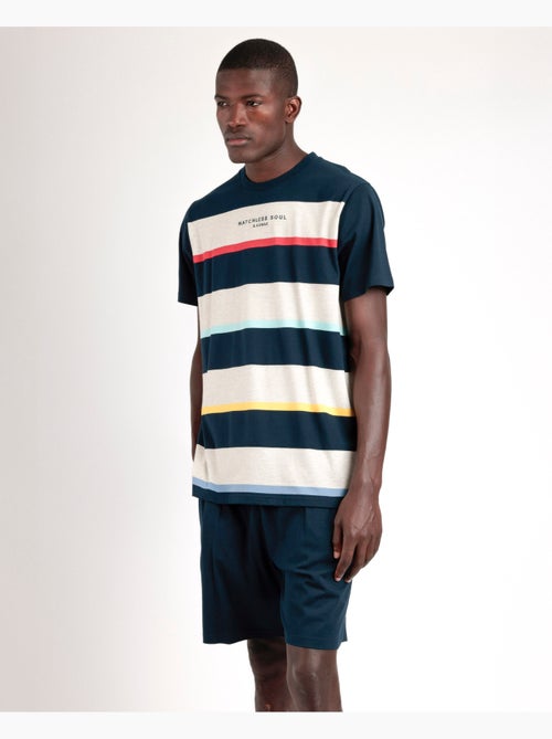 ADMAS Pijama Manga Corta Matchless Soul para Hombre - Kiabi ADMAS Pijama Manga Corta Matchless Soul para Hombre - Kiabi
