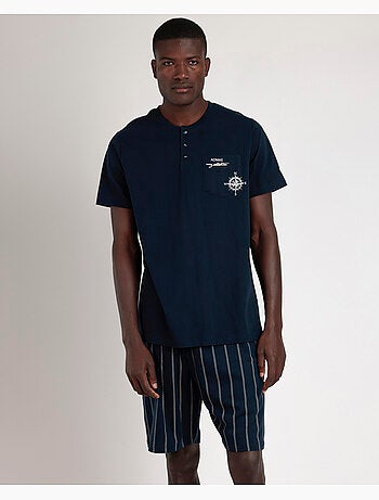 ADMAS Pijama Manga Corta Navy Collection para Hombre