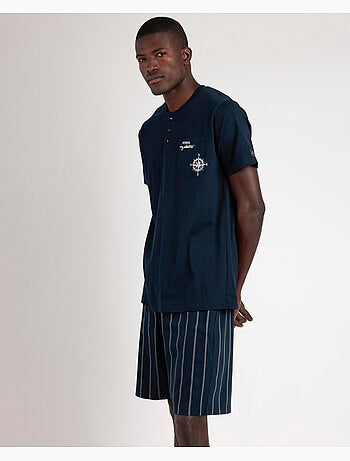 ADMAS Pijama Manga Corta Navy Collection para Hombre