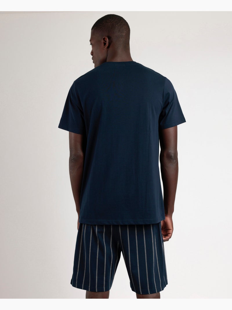 ADMAS Pijama Manga Corta Navy Collection para Hombre Azul - Kiabi