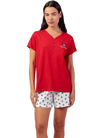 ADMAS Pijama Manga Corta Ocean Lover para Mujer