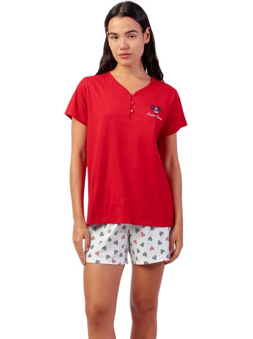 ADMAS Pijama Manga Corta Ocean Lover para Mujer - Kiabi