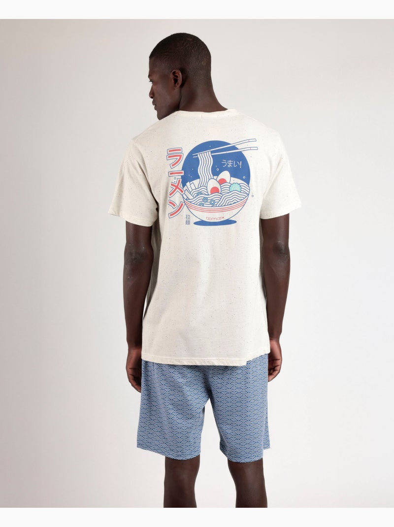 ADMAS Pijama Manga Corta Ramen para Hombre Blanco - Kiabi