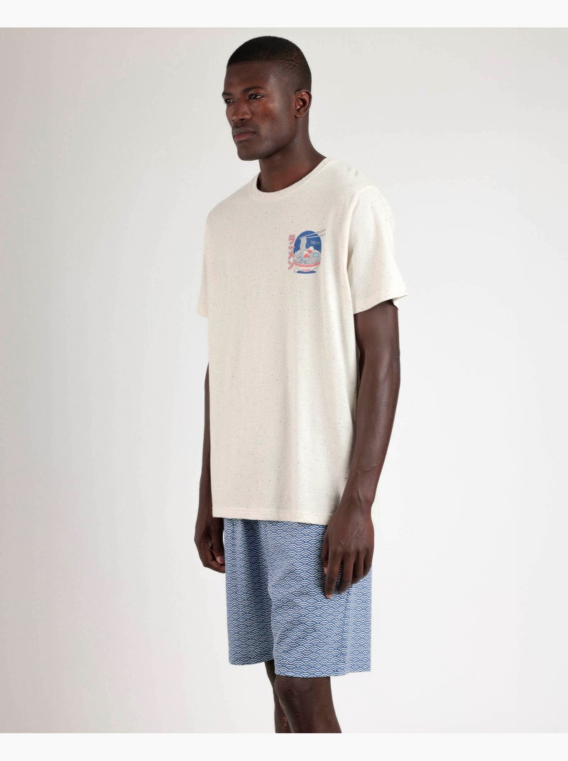 ADMAS Pijama Manga Corta Ramen para Hombre Blanco - Kiabi