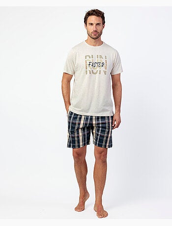 ADMAS Pijama Manga Corta Run Faster para Hombre