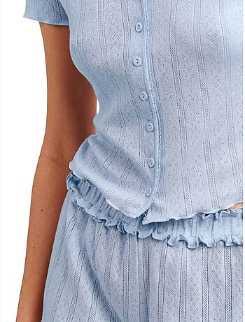 ADMAS Pijama Manga Corta Santorini para Mujer