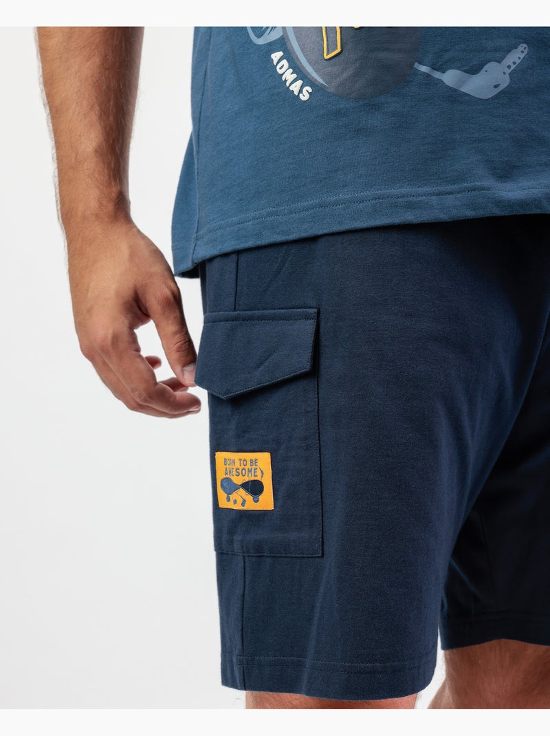 ADMAS Pijama Manga Corta Skate para Hombre Azul - Kiabi
