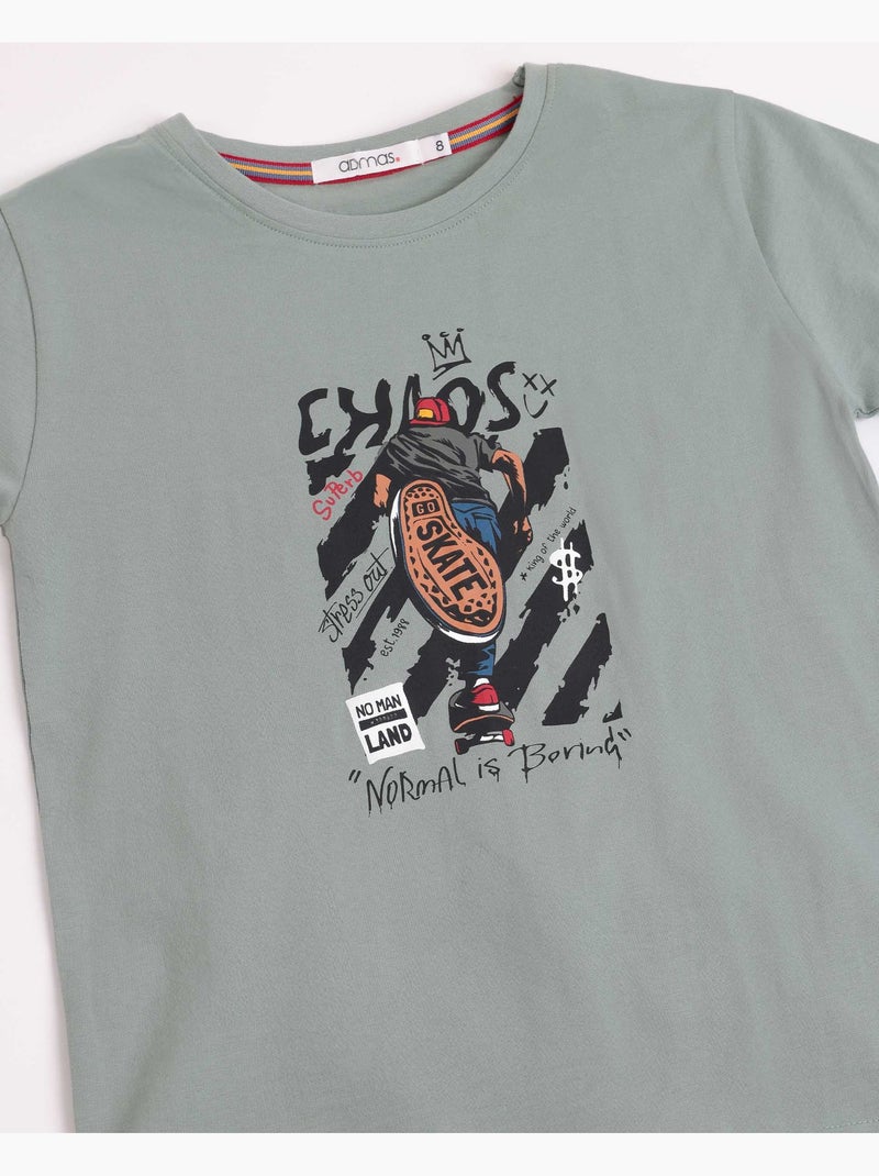 ADMAS Pijama Manga Corta Skate para Niño Caqui - Kiabi