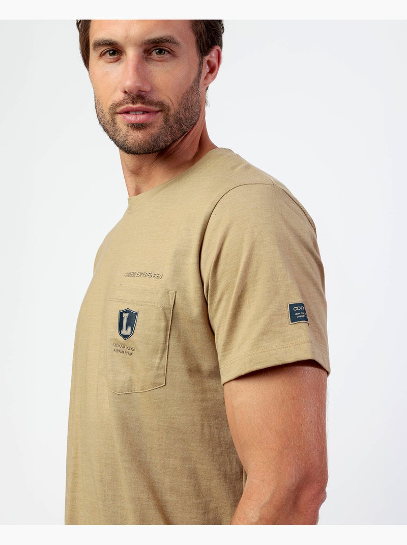 ADMAS Pijama Manga Corta Sublime Experiences B para Hombre Camel - Kiabi