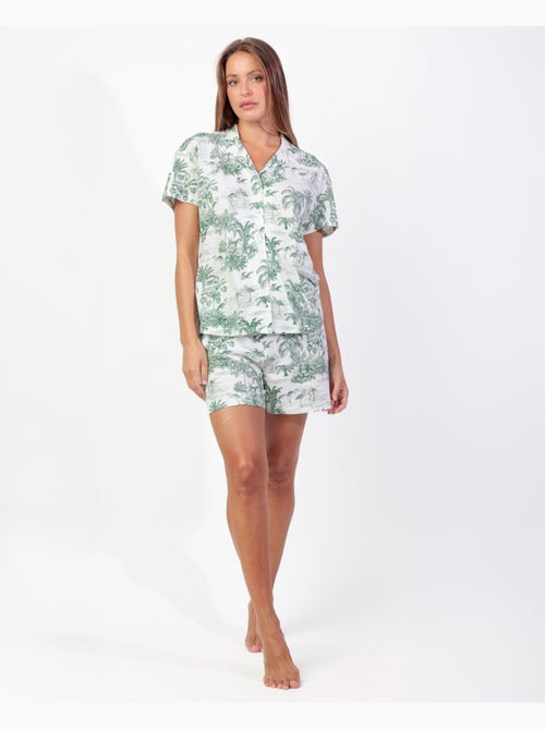 ADMAS Pijama Manga Corta Summer Paradise para Mujer - Kiabi ADMAS Pijama Manga Corta Summer Paradise para Mujer - Kiabi