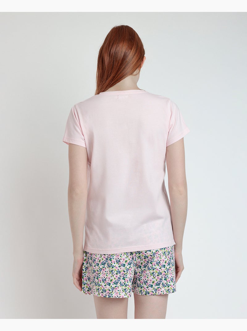 ADMAS Pijama Manga Corta Sweet Garden para Mujer Rosa claro - Kiabi