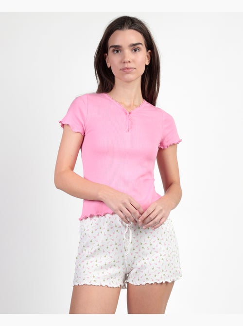 ADMAS Pijama Manga Corta Sweet Lollipop para Mujer - Kiabi ADMAS Pijama Manga Corta Sweet Lollipop para Mujer - Kiabi