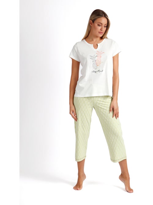 ADMAS Pijama Manga Corta Vacay Mood para Mujer - Kiabi ADMAS Pijama Manga Corta Vacay Mood para Mujer - Kiabi