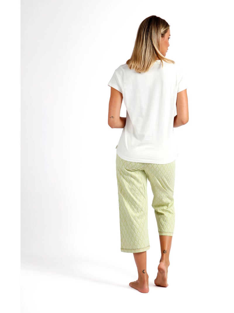 ADMAS Pijama Manga Corta Vacay Mood para Mujer Verde bosque - Kiabi