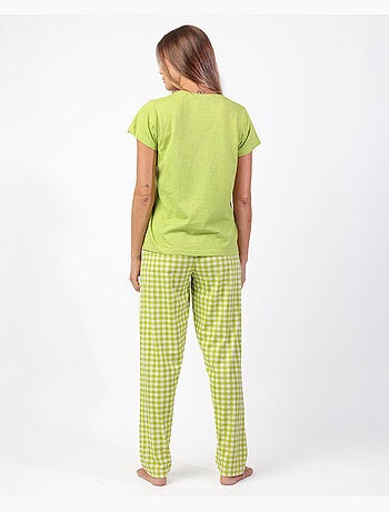 ADMAS Pijama Manga Corta Vichy Mood para Mujer