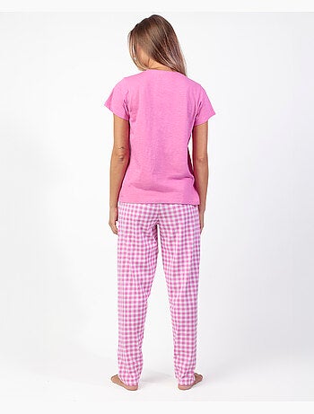 ADMAS Pijama Manga Corta Vichy Mood para Mujer