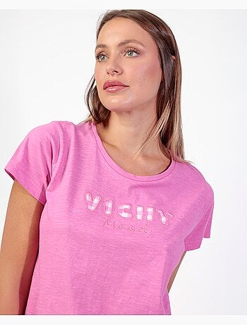 ADMAS Pijama Manga Corta Vichy Mood para Mujer