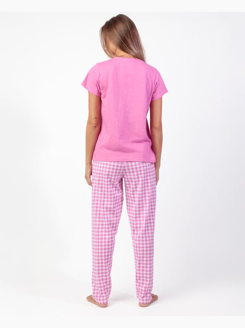 ADMAS Pijama Manga Corta Vichy Mood para Mujer - Kiabi
