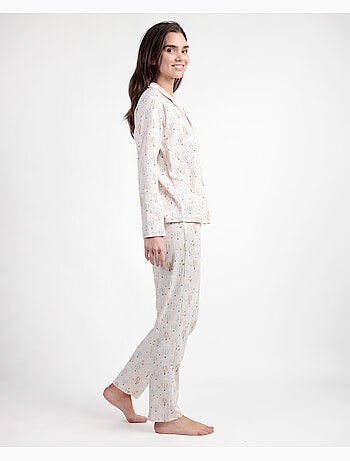 ADMAS Pijama Manga Larga Abierto Enjoy Every Moment para Mujer