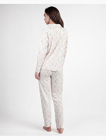 ADMAS Pijama Manga Larga Abierto Enjoy Every Moment para Mujer