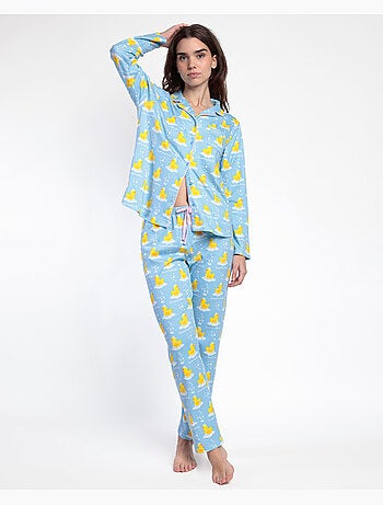 ADMAS Pijama Manga Larga Abierto Sweet Duckling para Mujer