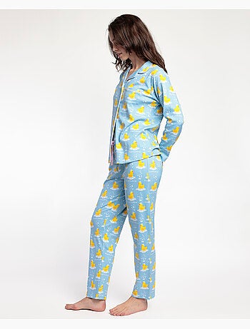 ADMAS Pijama Manga Larga Abierto Sweet Duckling para Mujer